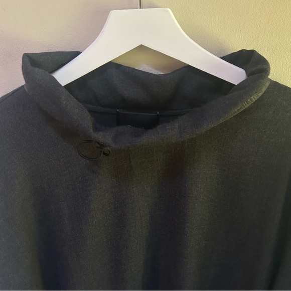 3.1 Phillip Lin ~Men’s Mock Neck Dark Gray Wool Oversized Pullover Jumper Tunic - Picture 5 of 15
